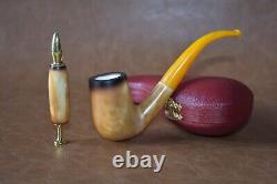 Lee Van Cleef PIPE & Tamper By Ali BLOCK MEERSCHAUM-NEW-HAND CARVED Case#1501