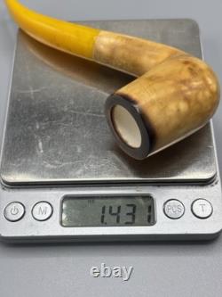 Lee Van Cleef Pipe BLOCK MEERSCHAUM-NEW-HAND CARVED W Case-tamper#stand#1406