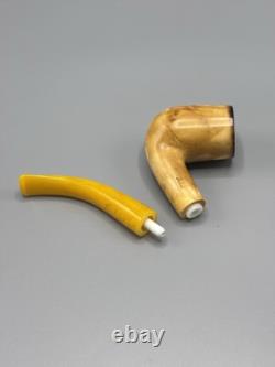 Lee Van Cleef Pipe BLOCK MEERSCHAUM-NEW-HAND CARVED W Case-tamper#stand#1406