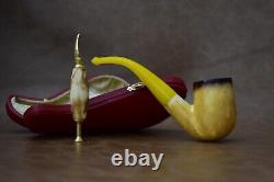 Lee Van Cleef Pipe BLOCK MEERSCHAUM-NEW-HAND CARVED W Case-tamper#stand#1703