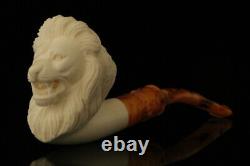 Lion Block Meerschaum Pipe with fitted case M1696