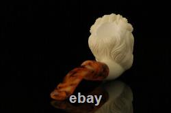 Lion Block Meerschaum Pipe with fitted case M1696