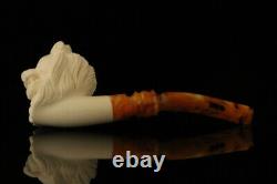 Lion Block Meerschaum Pipe with fitted case M1696