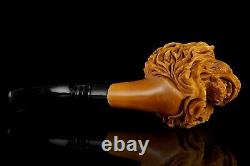 Lion Figure Pipe By KENAN-block Meerschaum Handmade New W Case#1565 From Turkey