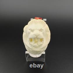 Lion Meerschaum Pipe, With Case, Block Meerschaum Pipe, Unique Meerschaum Pipes