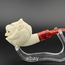 Lion Meerschaum Pipe, With Case, Block Meerschaum Pipe, Unique Meerschaum Pipes