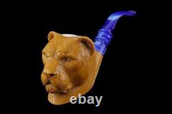 Lion Pipe By Kenan-new-block Meerschaum Handmade W Case#1110