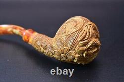 Lord Of The Rings Pipe Block Meerschaum Handmade From Turkey -NEW W CASE #18