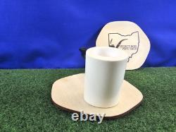 MBSD Block Meerschaum Smooth Poker Pipe Straight Carbon Fiber Stem, Bag