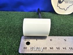 MBSD Block Meerschaum Smooth Poker Pipe Straight Carbon Fiber Stem, Bag