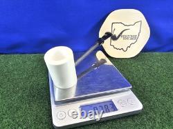 MBSD Block Meerschaum Smooth Poker Pipe Straight Carbon Fiber Stem, Bag
