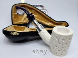 MBSD Meerschaum Block Meerschaum Spigot Lattice Poker Tobacco Pipe