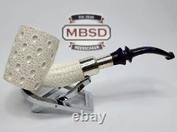 MBSD Meerschaum Block Meerschaum Spigot Lattice Poker Tobacco Pipe