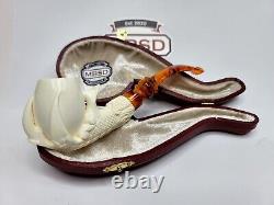 MBSD Meerschaum Block Meerschaum Tobacco Pipe Of Claw Holding Egg