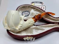 MBSD Meerschaum Block Meerschaum Tobacco Pipe Of Claw Holding Egg