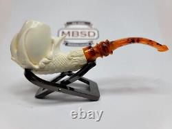 MBSD Meerschaum Block Meerschaum Tobacco Pipe Of Claw Holding Egg