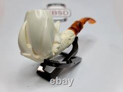 MBSD Meerschaum Block Meerschaum Tobacco Pipe Of Claw Holding Egg