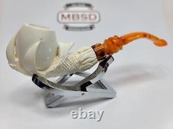 MBSD Meerschaum Block Meerschaum Tobacco Pipe Of Claw Holding Egg