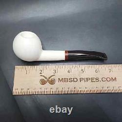 MBSD Meerschaum Deluxe Apple Block Meerschaum Pipe, Briar-Mortise