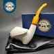 Mbsd Meerschaum Deluxe Asymmetrical Cavalier Block Meerschaum Pipe Briar-mortise