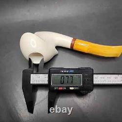 MBSD Meerschaum Deluxe Asymmetrical Cavalier Block Meerschaum Pipe Briar-Mortise