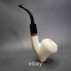 MBSD Meerschaum Deluxe Ballerina Block Meerschaum Pipe, Briar-Mortise, New