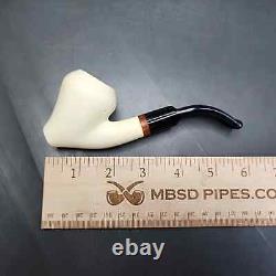 MBSD Meerschaum Deluxe Ballerina Block Meerschaum Pipe, Briar-Mortise, New