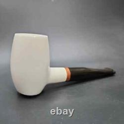 MBSD Meerschaum Deluxe Barrel Block Meerschaum Pipe, Briar-Mortise