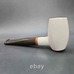 MBSD Meerschaum Deluxe Barrel Block Meerschaum Pipe, Briar-Mortise