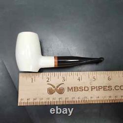 MBSD Meerschaum Deluxe Barrel Block Meerschaum Pipe, Briar-Mortise