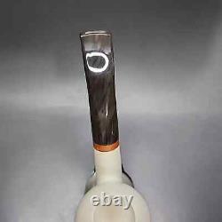 MBSD Meerschaum Deluxe Bent Apple Block Meerschaum Pipe, Briar-Mortise