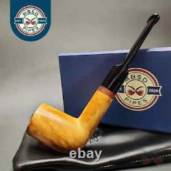 MBSD Meerschaum Deluxe Billiard Block Meerschaum Pipe, Briar-Mortise