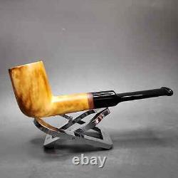 MBSD Meerschaum Deluxe Billiard Block Meerschaum Pipe, Briar-Mortise