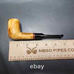 MBSD Meerschaum Deluxe Billiard Block Meerschaum Pipe, Briar-Mortise