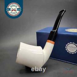 MBSD Meerschaum Deluxe Block Meerschaum Pipe, Briar-Mortise