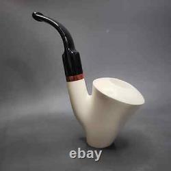 MBSD Meerschaum Deluxe Block Meerschaum Pipe, Briar-Mortise