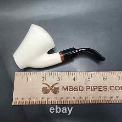 MBSD Meerschaum Deluxe Block Meerschaum Pipe, Briar-Mortise