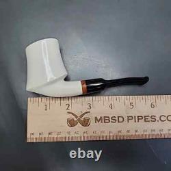 MBSD Meerschaum Deluxe Block Meerschaum Pipe, Briar-Mortise