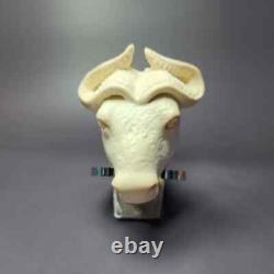 MBSD Meerschaum Deluxe Bull Carved Block Meerschaum Pipe, New