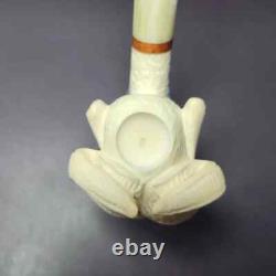 MBSD Meerschaum Deluxe Bull Carved Block Meerschaum Pipe, New