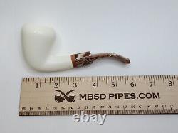 MBSD Meerschaum Deluxe Calabash Block Meerschaum Tobacco Pipe, 9mm