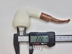 MBSD Meerschaum Deluxe Calabash Block Meerschaum Tobacco Pipe, 9mm