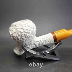 MBSD Meerschaum Deluxe Cavalier-style Block Meerschaum Pipe, Briar-Mortise, New