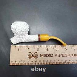 MBSD Meerschaum Deluxe Cavalier-style Block Meerschaum Pipe, Briar-Mortise, New