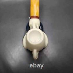 MBSD Meerschaum Deluxe Claw Block Meerschaum Pipe, Briar-Mortise