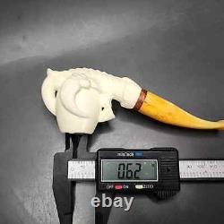 MBSD Meerschaum Deluxe Claw Block Meerschaum Pipe, Briar-Mortise