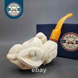 MBSD Meerschaum Deluxe Claw by Kenan Block Meerschaum Pipe, Briar-Mortis