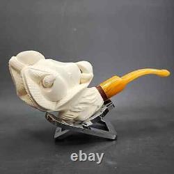 MBSD Meerschaum Deluxe Claw by Kenan Block Meerschaum Pipe, Briar-Mortis