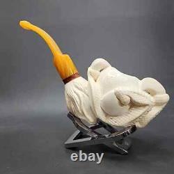 MBSD Meerschaum Deluxe Claw by Kenan Block Meerschaum Pipe, Briar-Mortis