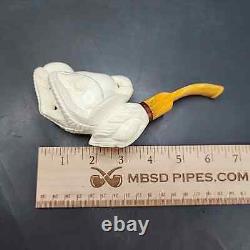 MBSD Meerschaum Deluxe Claw by Kenan Block Meerschaum Pipe, Briar-Mortis